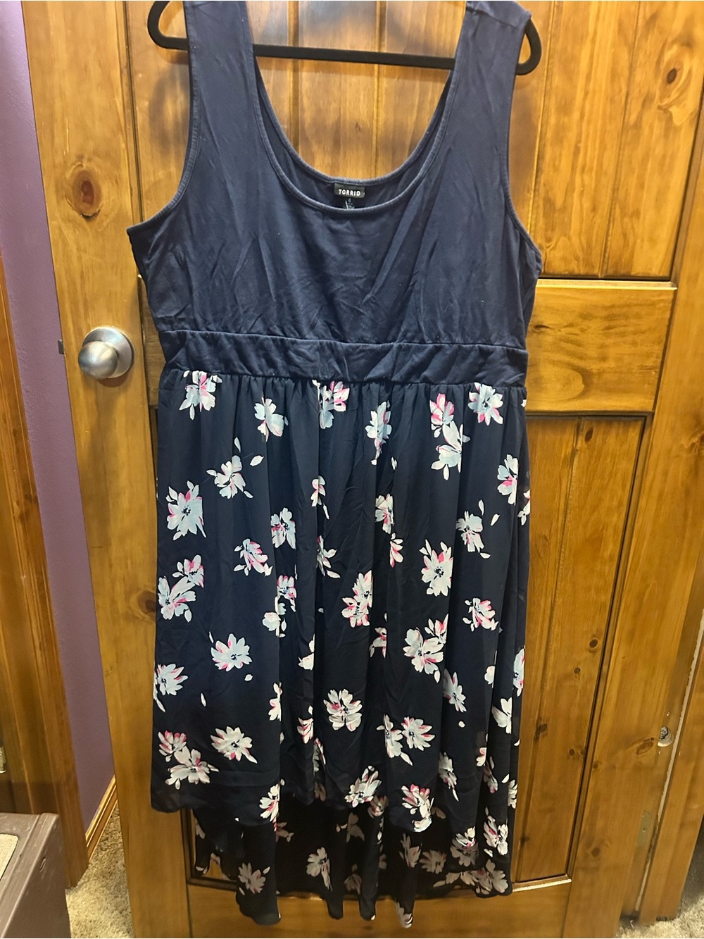 torrid Navy Scoop Neck Top